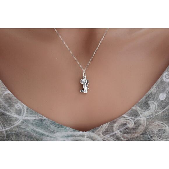 Sterling Silver Farm Tractor Necklace - Picture 1 of 5